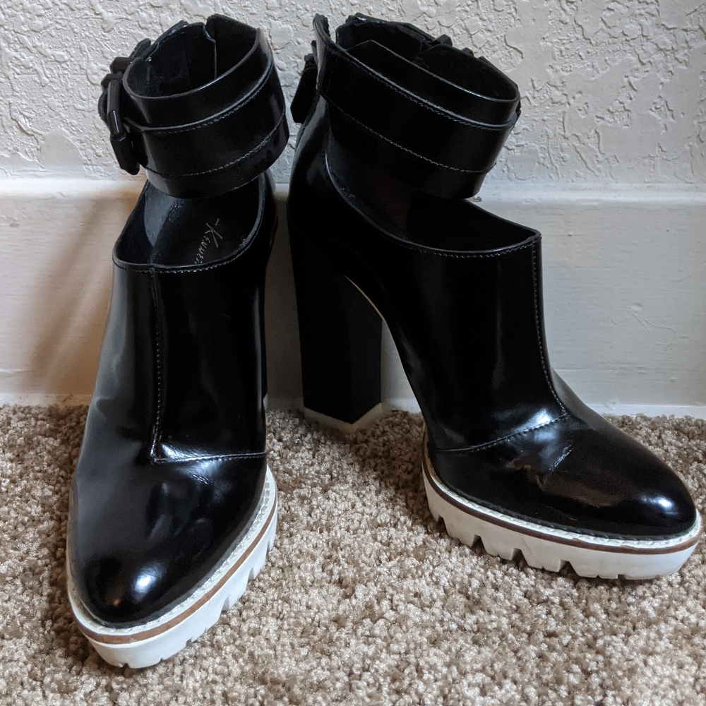 Ankle Strap Platform Booties/Pumps